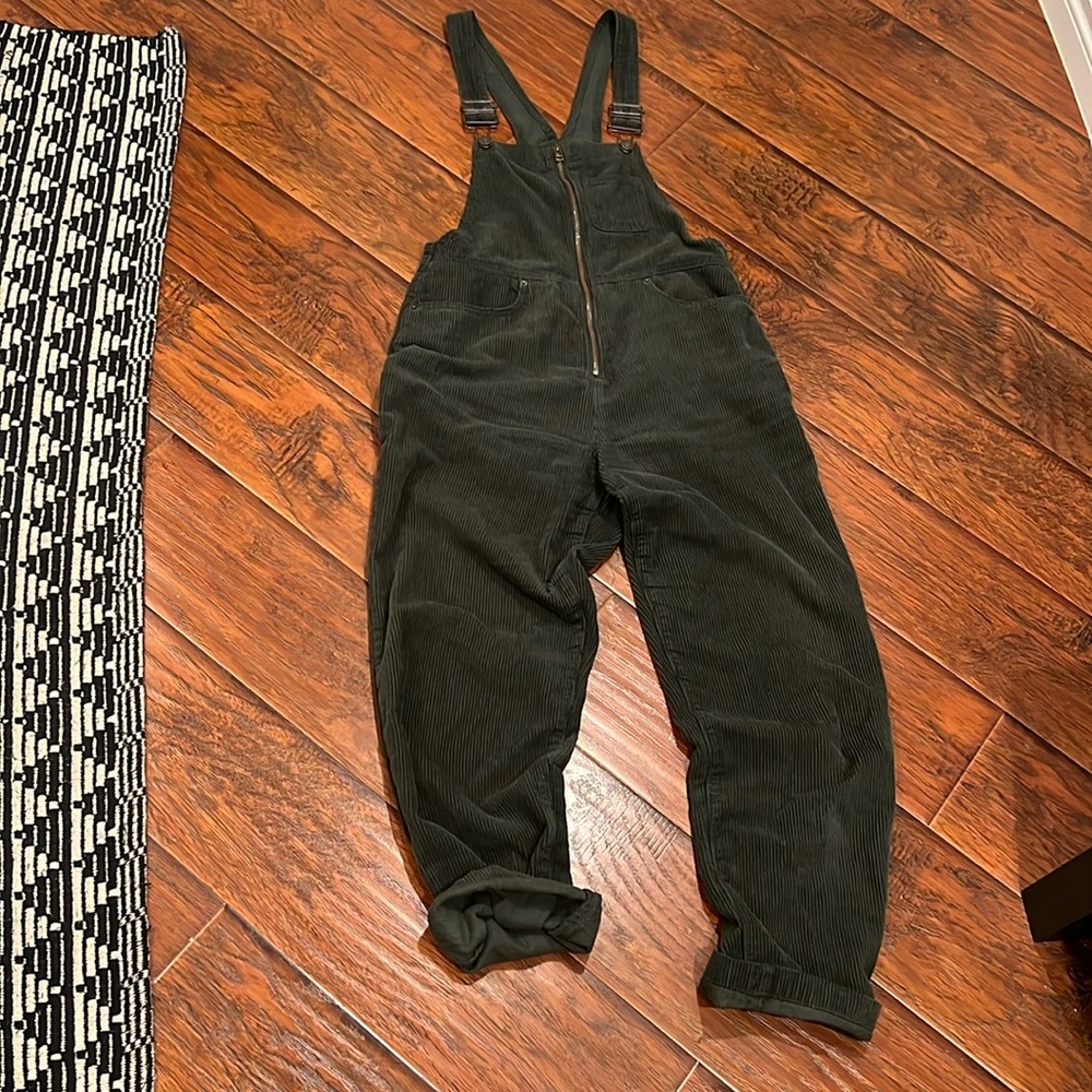 Women’s Olive Green Corduroy Style Jumpsuit